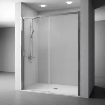 

Shower door X-20 front with a transparent glass door and a fixed or silkscreen, height 195 cm