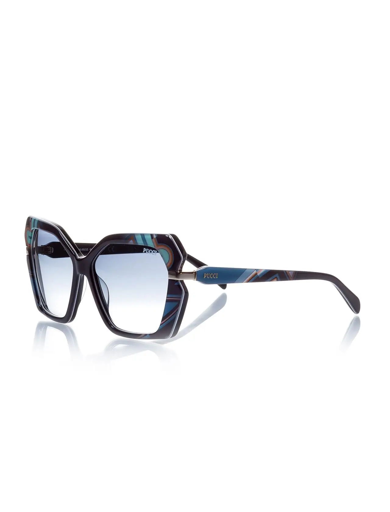 

Women's sunglasses ep 0063 05b bone navy blue organic square square 58-15-135 emilio pucci