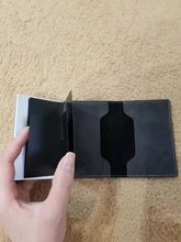 Cartera inteligente de aluminio para hombre y mujer, porta tarjetas Rfid, Mini billetera de Metal para tarjetas de crédito y negocios, 2021