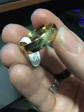 Anillo de boda para hombre, de acero inoxidable, Color dorado/Blanco/negro