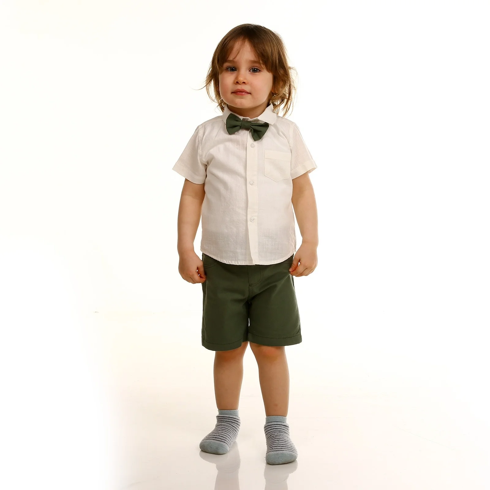 

ebebek Verscon Baby Boy Texture Shirt Short Set