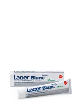 

Lacer blanc toothpaste plus mint 125 ml daily use whitening toothpaste, mint flavor