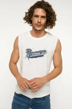 

DeFacto Man Summer Sleeveless White Top Tees Men Casual White Undershirts Male Athlete Tops Men Cotton Undershirt-I8771AZ18HS