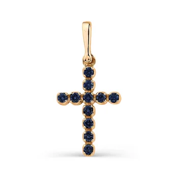 

Gold pendant 585 silver with stones: Sapphire