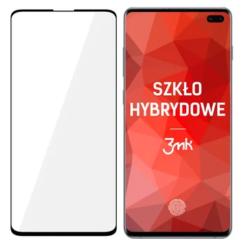 

3MK Protector de pantalla curvo compatible con Samsung Galaxy S10 Plus Black FlexiGlass Edge