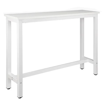 

Kitchen Bar Table Breakfast Dining Coffee Table Metal with Footrest Entrance Table Side Table Sideboards for Living Room