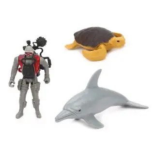 A set of figures underwater world a figurine 9 cm diver dolphin turtle package | Игрушки и хобби