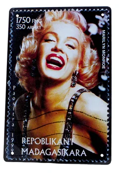 

Vintage metal plate Marilyn Monroe 30 Cm x 20 Cm.