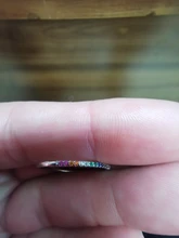 LEKANI-Anillo de Plata de Ley 925 con diseño de arcoíris para mujeres y niñas, joyería fina, para bodas