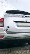 Etiqueta engomada del coche fresco diseño pata 3D perro Animal oso gato huellas de patas huella 3M pegatina pegatinas para coche de plata rojo oro rojo con oro rojo