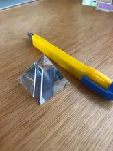 Prisma para arcoíris de vidrio óptico de pirámide de cristal de 40mm de altura Rectangular pirámide poliédrico de popularización de la ciencia estudia estudiante