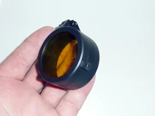 Cubierta del Visor transparente para caza, protector de lente abatible hacia arriba, resorte rápido, tapa de objetivo amarilla, 30mm-69mm