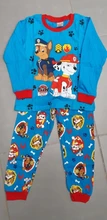 Paw Patrol-Pijama de algodón para niños, ropa de dormir de dos piezas, de manga larga