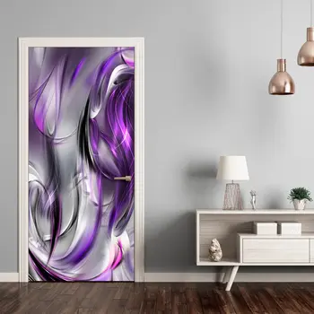 

Mural for port-Photo wallpaper - Purple abstraction I - 70x210 cm