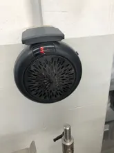 Calentador eléctrico para espacios, miniventilador portátil de montaje en pared para hogar, oficina, escritorio, calentador de aire caliente, silencioso, remoto, termostato de calor rápido