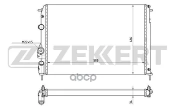 

Radiator OHL. DV. Renault Megane 96-scenic 99-zekkert art. mk-1082