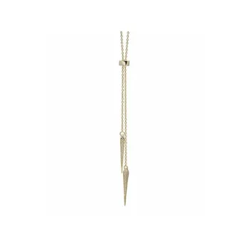 

Necklace Silver Gold Bathroom Two Wire Needles Zircons SALVATORE