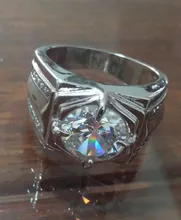 FDLK-anillo brillante de lujo para hombre, de plata, color blanco Natural, 2.5CT, banda de cristal para boda, joyería de fiesta, Tamaño 7, 8, 9, 10, 11, 12