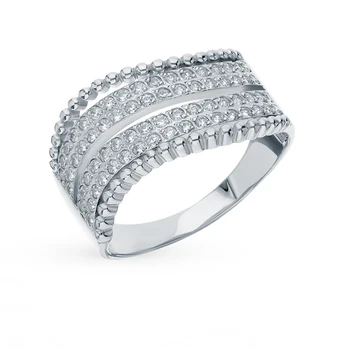 

Silver ring with cubic zirconia sunlight sample 925