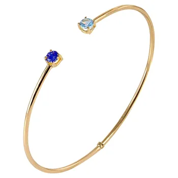 

Bracelet 18k Yellow Gold model Bracelets (1 Sapphire Reconstituted 1 Blue Topaz reconstituted 4mm.)