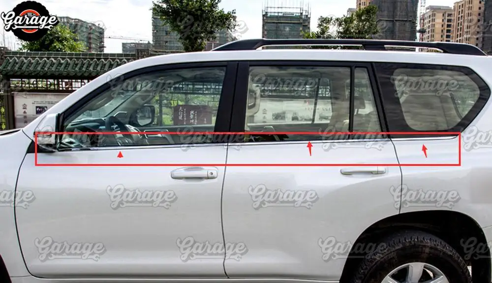 Защитная накладка на окна для Toyota Land Cruiser Prado 150 2010- из нержавеющей стали 1 комплект/6 шт. украшение автомобиля
