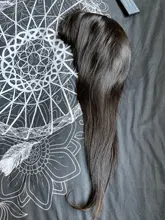 ISEEHAIR-peluca recta de cabello humano para mujer, hecha a máquina, con Color Natural, sin pegamento