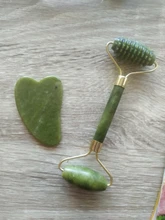 Facial-Massage-Roller Guasha-Board Face-Lift Jade-Stone Relaxation Body-Skin Double-Heads