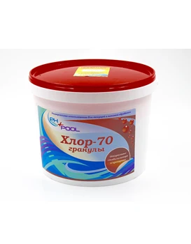 

Chemistry for swimming pool, disinfection and purification of water, ph + Pul хлор-65 granules 4 kg (4 PCs In pack), Item No. 310039