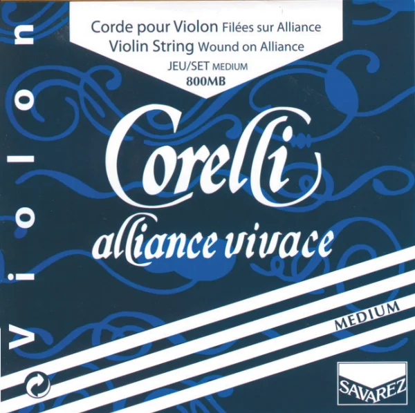 Хорошие струны для скрипки SAVAREZ Corelli Alliance Vivace 800MB средне-лёгкое натяжение