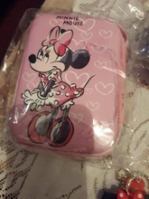 Monedero de dibujos animados de Mickey de Disney, monedero de minnie para niño y niña, bolso de almacenamiento de casco, cargador de cable de datos, caja de embrague