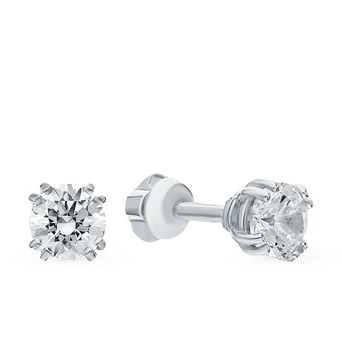 

Silver earrings with cubic zirconia sunlight