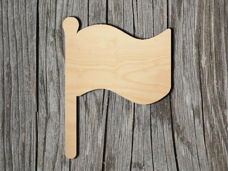 

Flag Shape - Multiple Sizes - Laser Cut Unfinished Wood Cutout Shapes