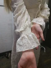 Dress Women Long-Sleeve Vintage Fairy Party-Midi French Elegant Designer Autumn Chiffon