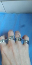 Anillos Punk de Hip Pop para mujer, cadena ajustable multicapa, cuatro anillos abiertos para dedos, anillos giratorios de aleación para mujer, regalo de fiesta