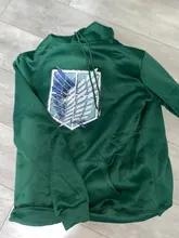 Sudadera con capucha de Anime para mujer, ropa de calle de manga larga con capucha de Attack on Titan, Harajuku, deportiva, verde, Unisex, G1, 2020