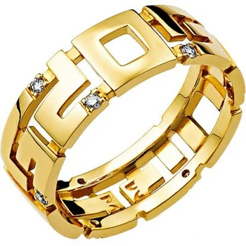 

Esthete ring with 9 diamonds in Yellow Gold
