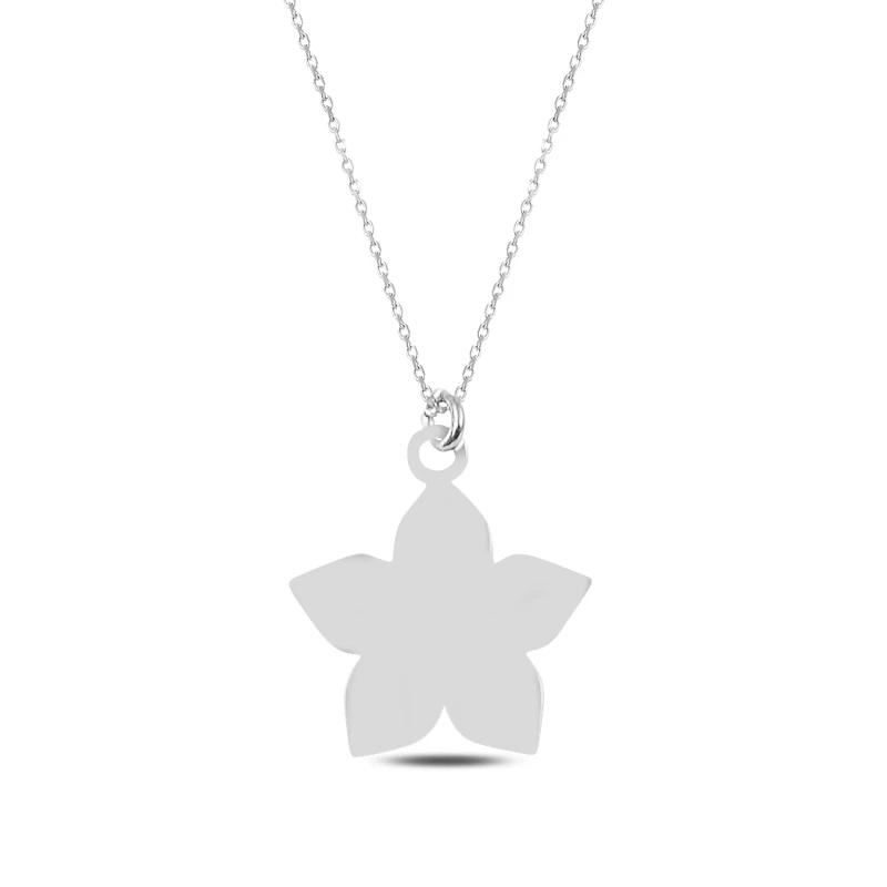 KUTAYDAN Jasmine flower Simple Necklace 925 Sterling Silver