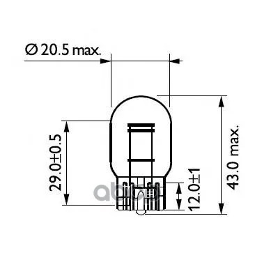 Комплект Ламп Накаливания Блистер 2шт W21/5w 12v 21/5w W3x16d Philips арт. 12066B2