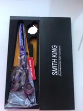 7 〞-Tijeras/Tijeras profesionales de peluquería, 7 pulgadas, láser, tijeras para cortar Cable, hoja dentada fina, diseño antideslizante