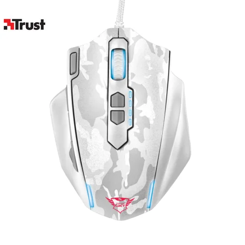 Игровая проводная мышь 20852 Trust GXT 155W до 4000 dpi 11 клавиш белый камуфляж