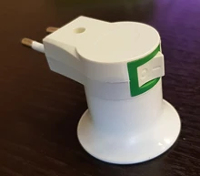 Converter-On/Off Bulb-Lamp Eu-Plug-Holder-Adapter Led-Light-Socket White To E27 for 1PC