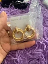 Nuevo México Clip en pendientes No perforado para mujeres Vintage de oro de la Declaración redondos de geometría auriculares joya Clip brinco femenino fiesta regalo