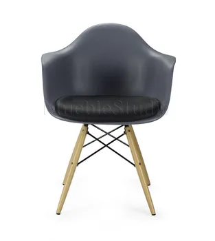 

Wood Style Armchair Black Cushion