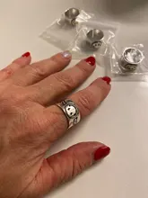 Anillo de plata de primera ley con forma de cara sonriente para mujer, sortija, plata esterlina, estilo tibetano, Vintage, gótico, dorado, gran oferta