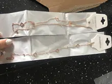 JeeMango de acero inoxidable Flor de cristal CZ colgante de planta pulseras para las mujeres cadena de oro rosa y pulsera de enlace pulsera JB19114