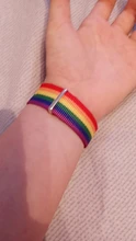 Ins-Pulseras tejidas con arcoíris para hombres y mujeres, pulseras LGBT para homosexuales, bisexuales, tejidas, trenzadas, orgullo, joyería de amistad
