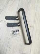 Toallero montado en la pared para baño, toallero negro de aluminio, riel negro mate, soporte de toalla, 30-50 CM