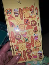 Adhesivo de papelería Kawaii Foods, pegatina de decoración, lista de pegatinas para diario, pegatina para álbum de recortes, álbum diario, 1 hoja