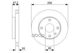 Диск Тормозной Chevrolet Lacetti/Epica/Rezzo Передний Вент. Bosch арт. 0986479328