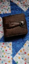 Cartera de piel auténtica para hombre, billetera, billetera, Estilo vintage, Cocodrilo, Alligato, portemonne